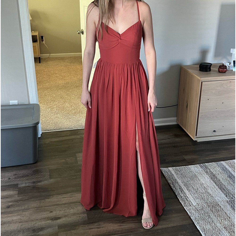 Azazie TERRACOTTA dress - Zeya